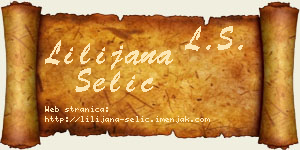 Lilijana Selić vizit kartica